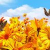 Butterflies In Sunflower Field Diamond Painting