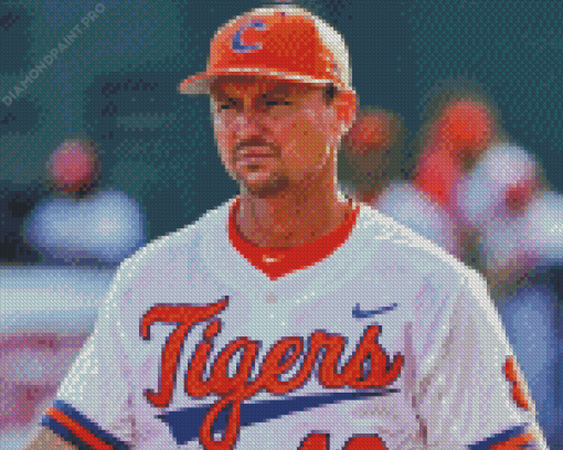 Clemson University Baseballer Diamond Painting