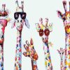 Colorful Giraffes Wearing Glasses Diamond Painting