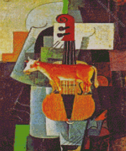 Cow And Fiddle By Kasimir Malevitch Diamond Painting