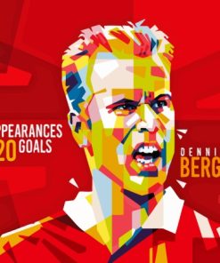 Dennis Bergkamp Arsenal Pop Art Diamond Painting