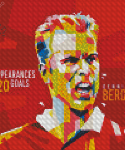 Dennis Bergkamp Arsenal Pop Art Diamond Painting