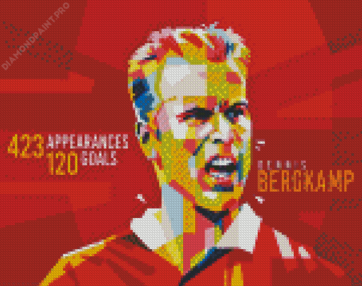 Dennis Bergkamp Arsenal Pop Art Diamond Painting