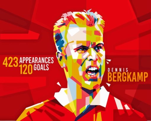 Dennis Bergkamp Arsenal Pop Art Diamond Painting