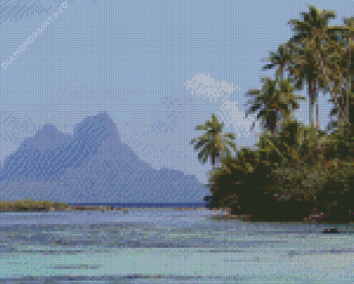 French Polynesia Island Tahaa Diamond Painting