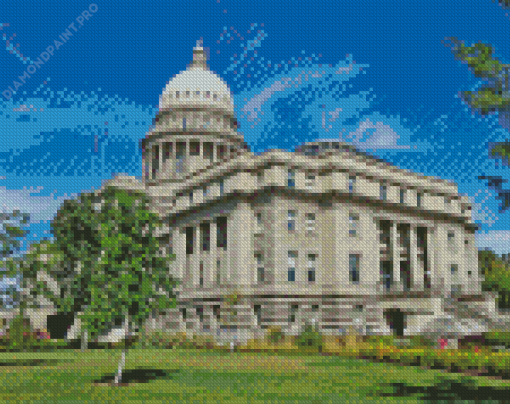 Idaho State Capitol Boise City Diamond Painting