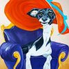 Italian Greyhound In Hat Diamond Painting