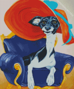 Italian Greyhound In Hat Diamond Painting