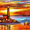 Sailboat And Lighthouse Diamond Painting