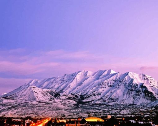 Snowy Timpanogos Mount Diamond Painting