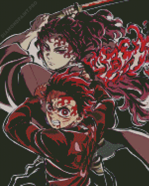 Tanjiro And Yoriichi Art Diamond Painting