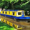 Yellow Blue Narrow Boat Diamond Painting