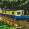 Yellow Blue Narrow Boat Diamond Painting