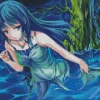 Anime Girl Walking In Water Diamond Painting