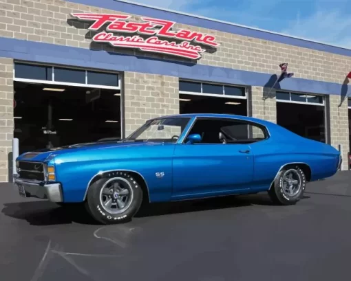 Blue 1971 Chevelle Diamond Painting