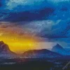 Glass House Mountains Sunset Diamond Painting