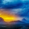 Glass House Mountains Sunset Diamond Painting