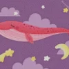 Pink Whale Diamond Painting