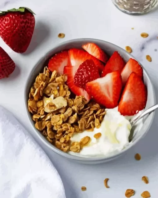 Yogurt Granola Bowl Diamond Painting