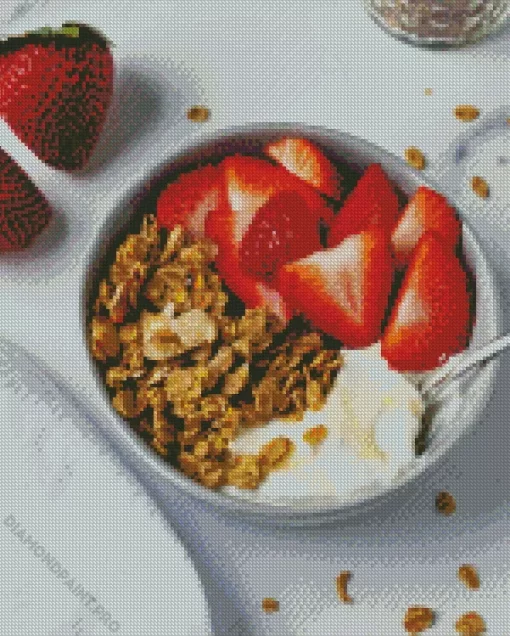 Yogurt Granola Bowl Diamond Painting