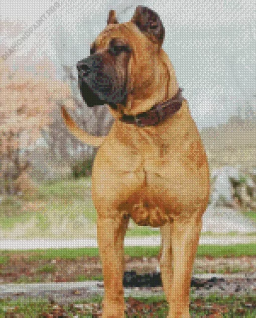 Beige Presa Canario Dog Diamond Painting