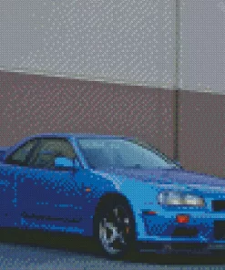 Blue R34 Skyline Gtr Diamond Painting