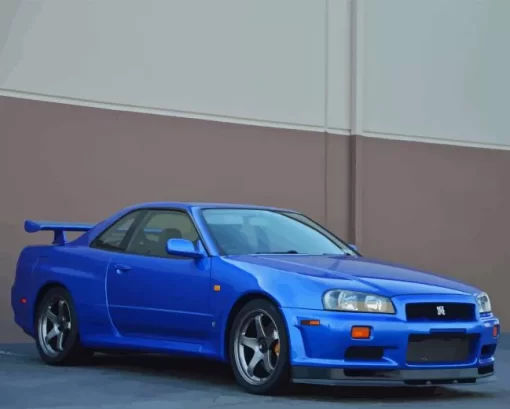 Blue R34 Skyline Gtr Diamond Painting