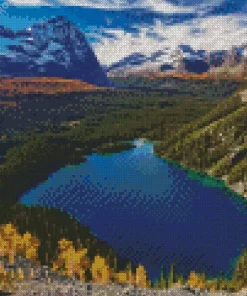 Lake Ohara In Yoho National Park Diamond Painting