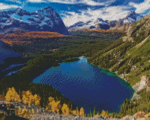 Lake Ohara In Yoho National Park Diamond Painting