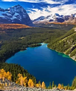 Lake Ohara In Yoho National Park Diamond Painting