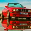 Red Bmw E30 Car Reflection Diamond Painting