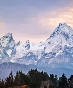 Snowy Watzmann Mountain Diamond Painting