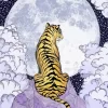 Tiger Back With Moon Art Diamond Painting