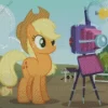 Applejack Pony With Camera Diamond Painting