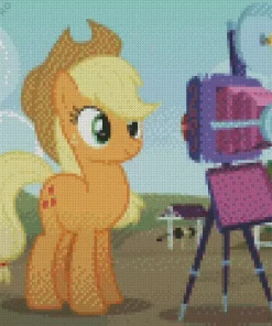 Applejack Pony With Camera Diamond Painting