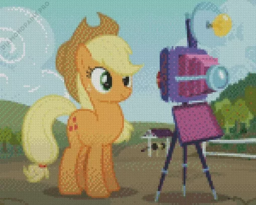 Applejack Pony With Camera Diamond Painting