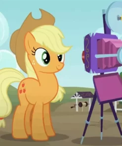 Applejack Pony With Camera Diamond Painting