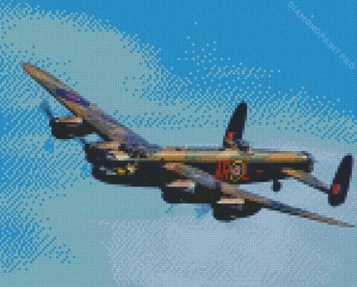 Avro Lancaster British Bomber Diamond Painting