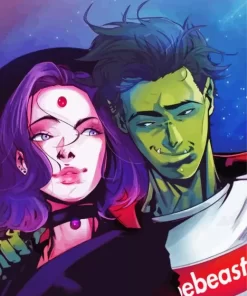 Beast Boy And Raven Art Diamond Painting