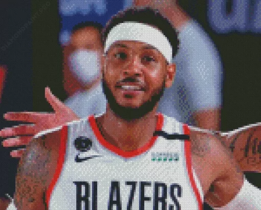 Blazers Player Carmelo Anthony Diamond Painting