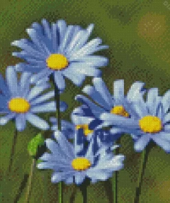 Blue Daisy Flower Diamond Painting