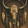 Dream Catcher Bison Skull Diamond Painting