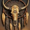 Dream Catcher Bison Skull Diamond Painting