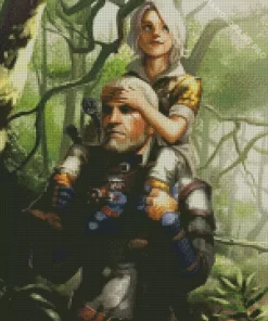 Geralt And Ciri Diamond Painting