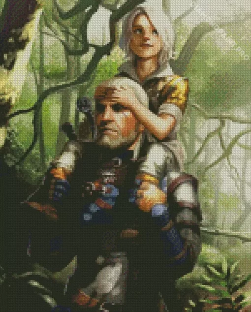 Geralt And Ciri Diamond Painting