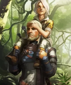 Geralt And Ciri Diamond Painting