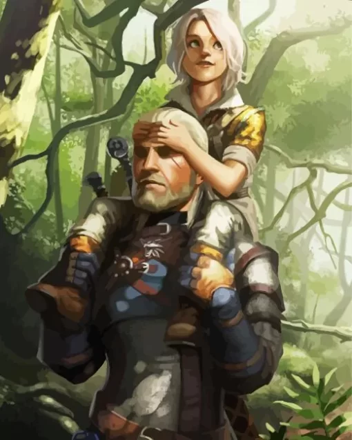 Geralt And Ciri Diamond Painting