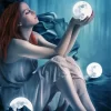 Girl And Moon Diamond Painting