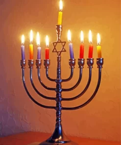 Hanukkah Menorah Diamond Painting