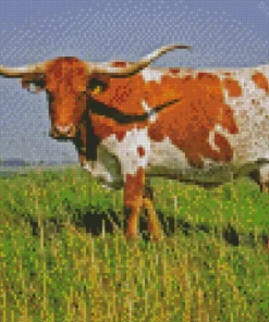 Long Horn Bull Diamond Painting